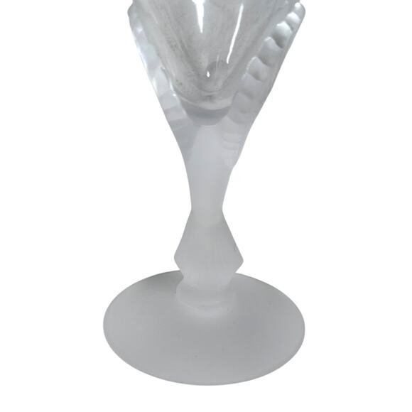 Sasaki Wings Crystal Water Goblets 7.5" White Design Elegant Glassware Set of 3 - Picture 2 of 8